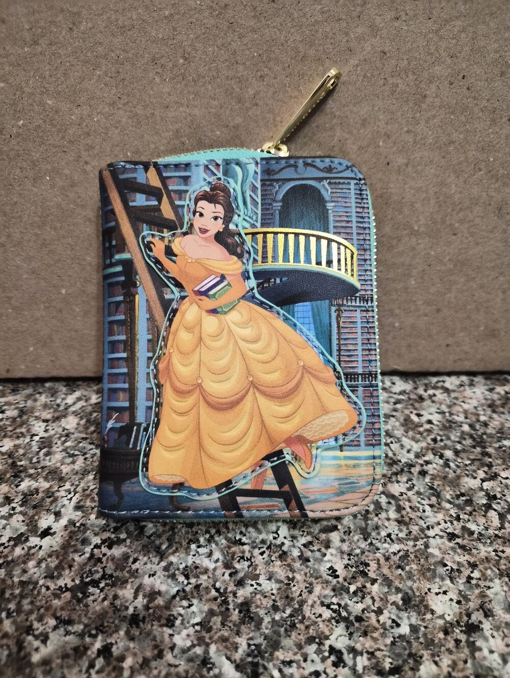 Loungefly Princess Belle Zip Wallet for Women